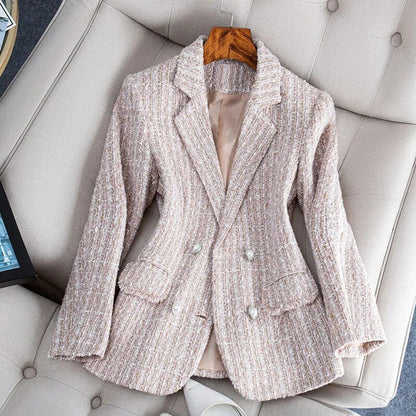 BLYTHE - Luchtige en getailleerde geruite blazer jas voor dames, perfect voor de lente en zomer