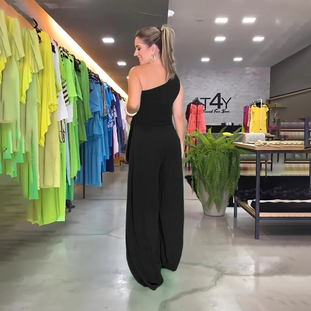 GEORGINA - Stijlvolle zomerse jumpsuit met één schouder