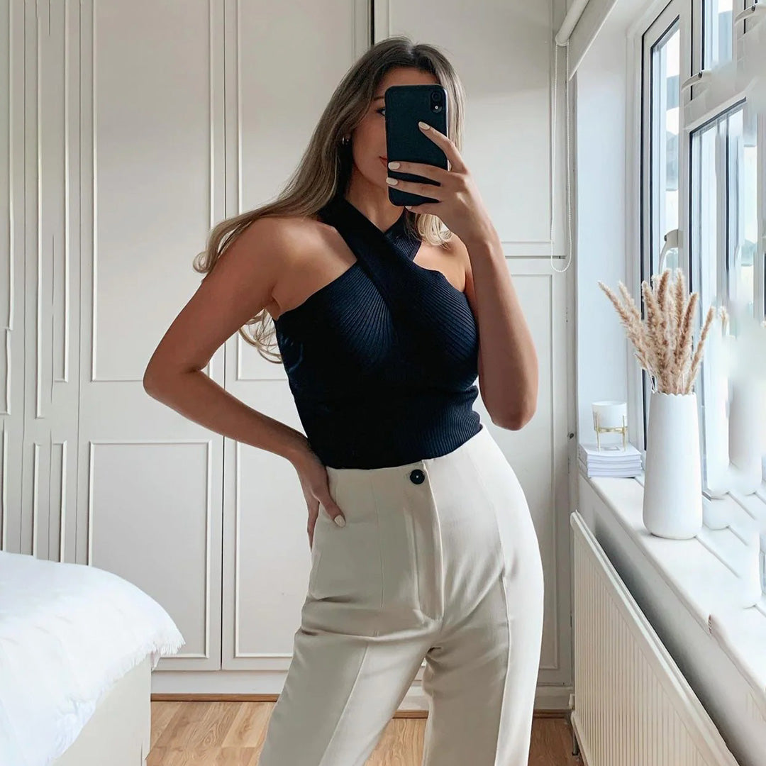 WAVERLY - Elegante zomertop met gekruiste band