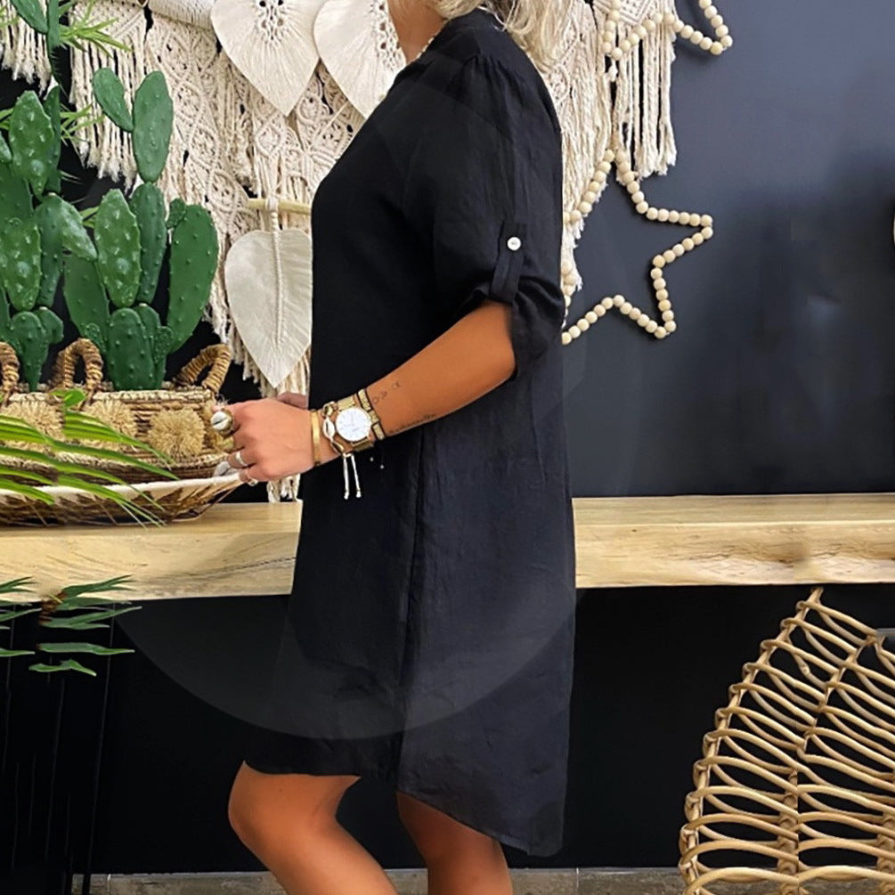 Mylah - Luchtige katoenen blouse jurk voor de zomer