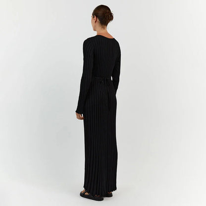 ABIGAIL - Luchtige gebreide maxi zomerjurk