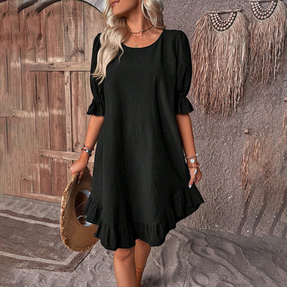 CARISSA - Luchtige zomerjurk met pofmouwen