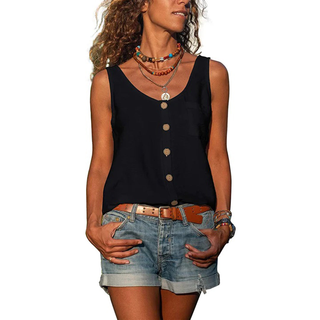 WILLA - Zomerse casual mouwloze top