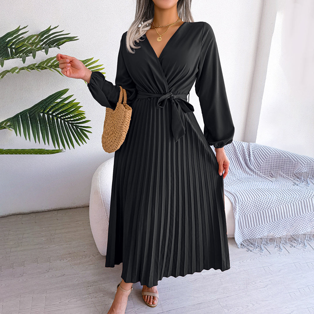 MONIQUE - Elegante geplooide zomerjurk