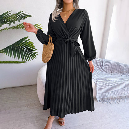 MONIQUE - Elegante geplooide zomerjurk