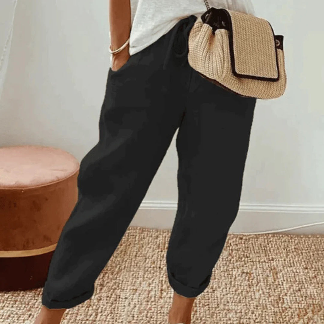 MARTINA - Comfortabele zomerbroek met trekkoord