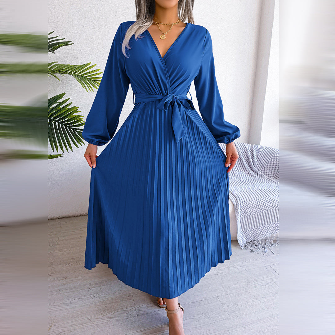 MONIQUE - Elegante geplooide zomerjurk