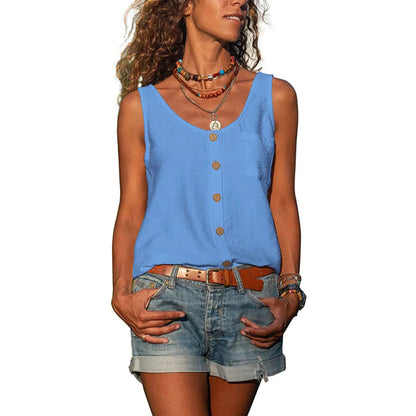 WILLA - Zomerse casual mouwloze top