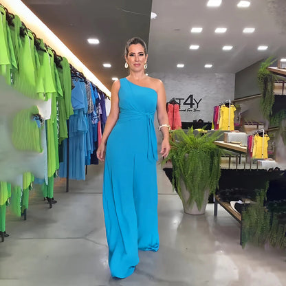 GEORGINA - Stijlvolle zomerse jumpsuit met één schouder