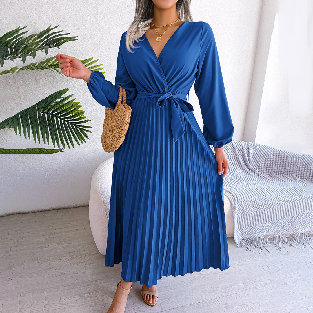 MONIQUE - Elegante geplooide zomerjurk