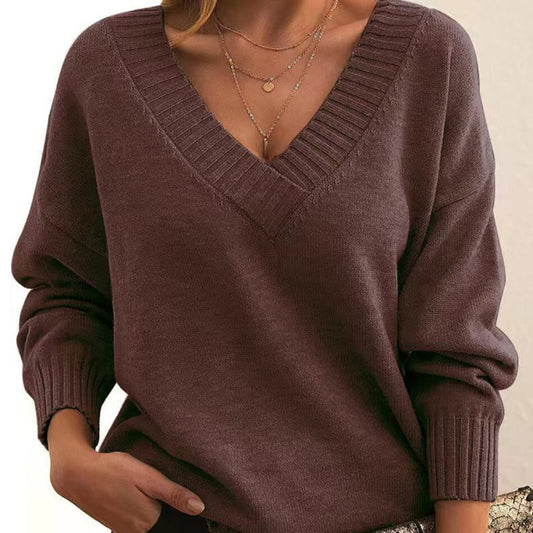 JOELLE - Luchtige casual trui met v-hals voor de zomer