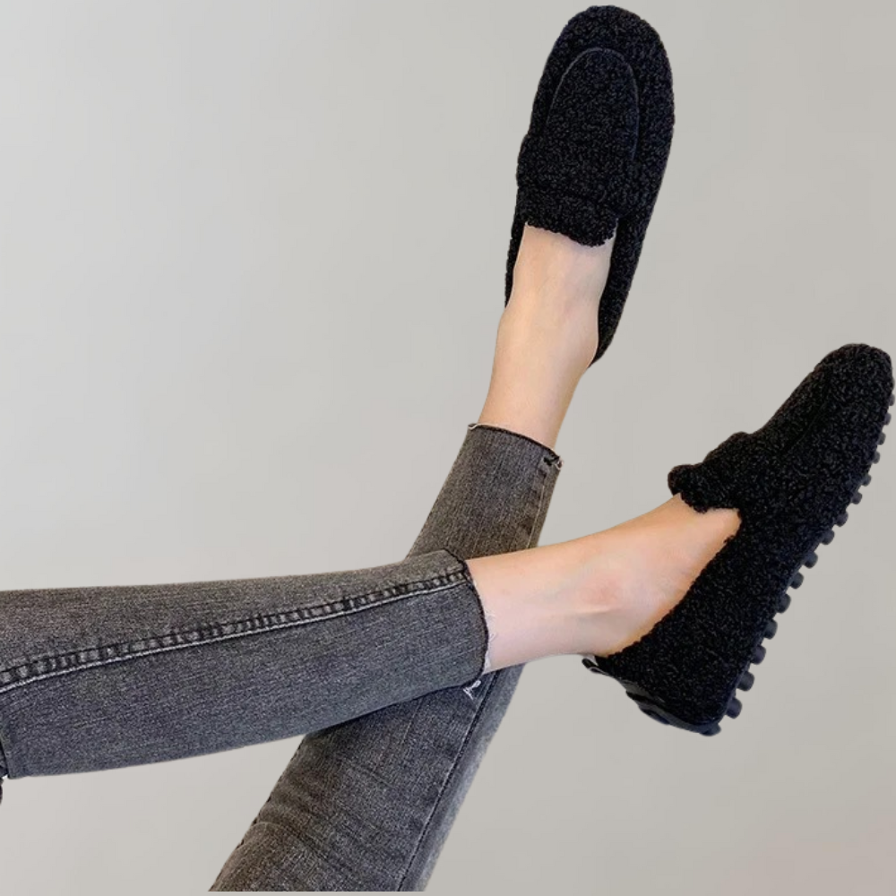 Camilla - Zachte pluche damesloafers voor de zomer