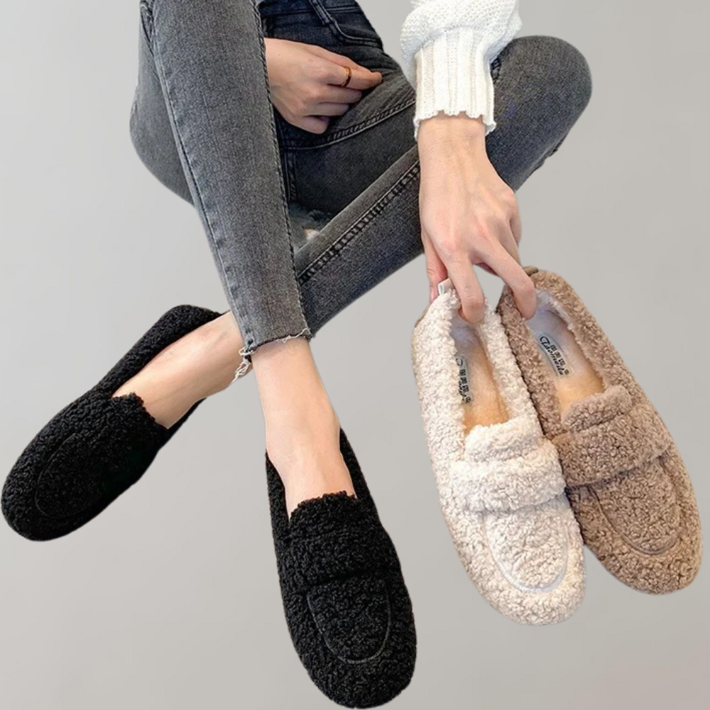 Camilla - Zachte pluche damesloafers voor de zomer