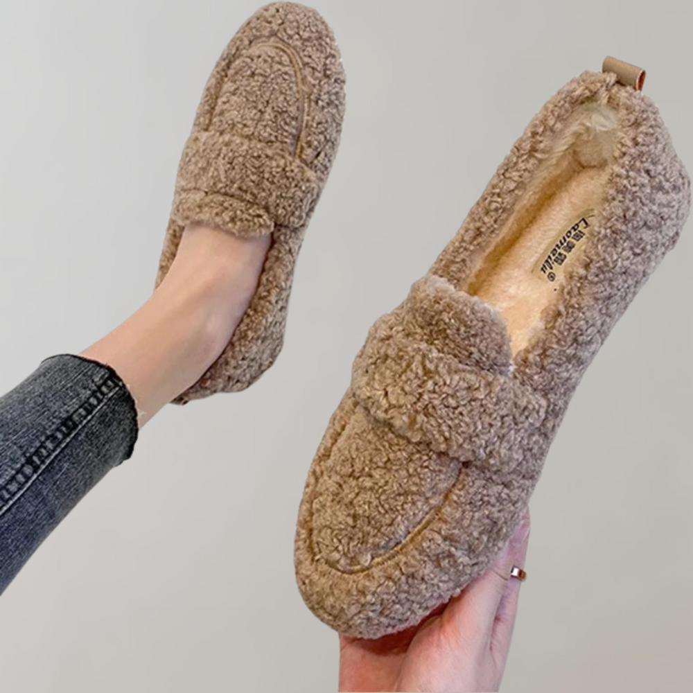 Camilla - Zachte pluche damesloafers voor de zomer
