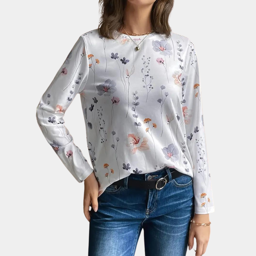 Brynhild - Zomerse gebloemde damesblouse