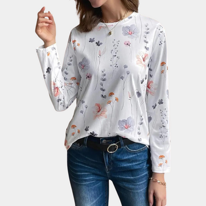 Brynhild - Zomerse gebloemde damesblouse