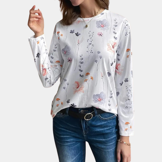 Brynhild - Zomerse gebloemde damesblouse
