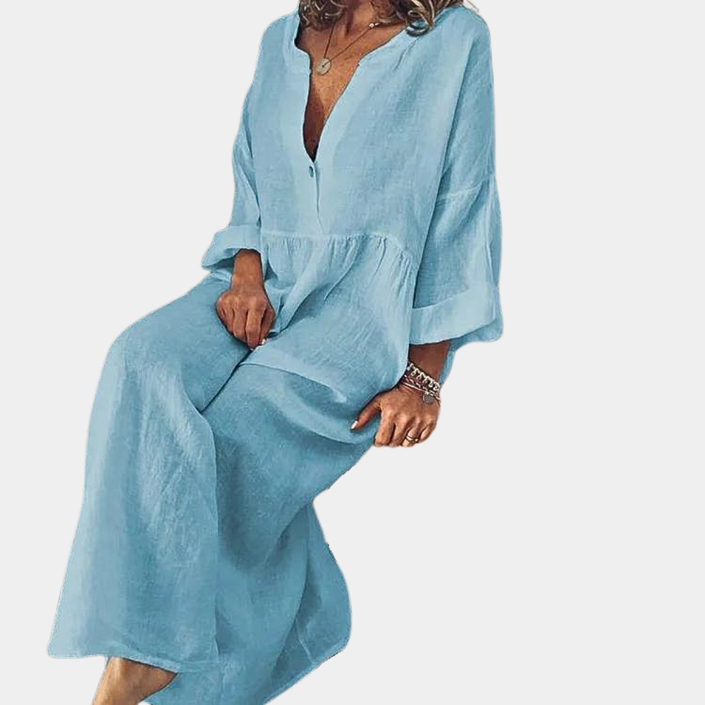 Bijou - Casual effen damesjurk voor de zomer