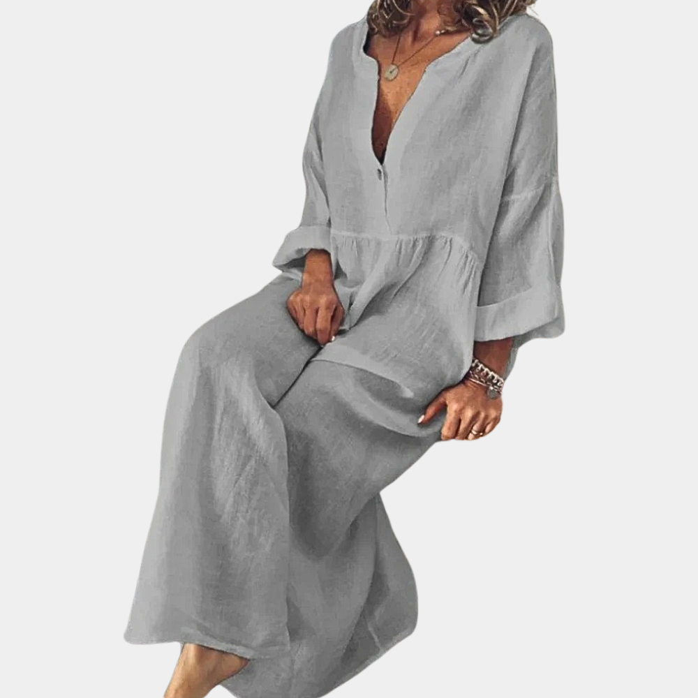 Bijou - Casual effen damesjurk voor de zomer