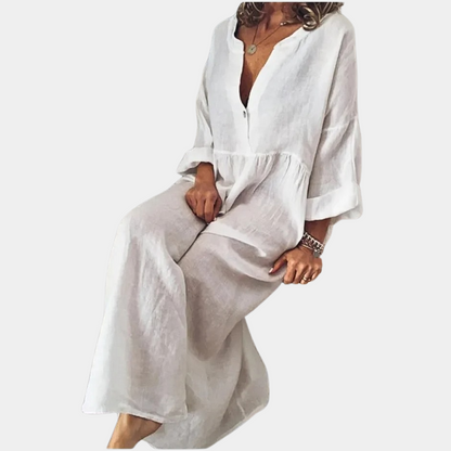 Bijou - Casual effen damesjurk voor de zomer