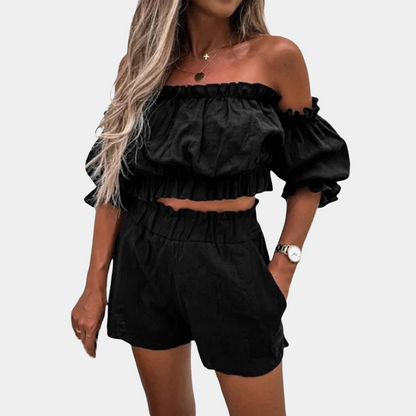 Blanche - Damesshort en topset voor Zomeravonturen