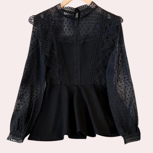 Scarlett - Elegante kanten damesblouse voor de zomer