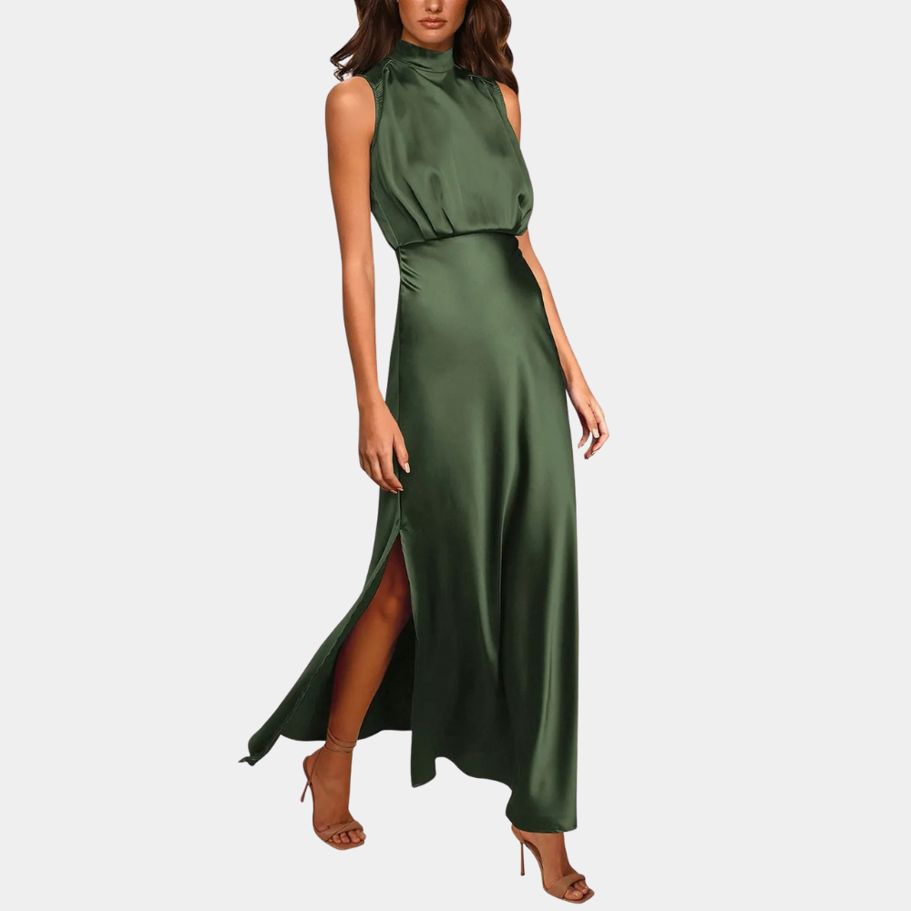 Elodie - Elegante damesjurk met split voor de zomer