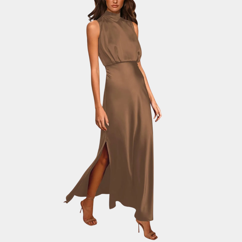 Elodie - Elegante damesjurk met split voor de zomer