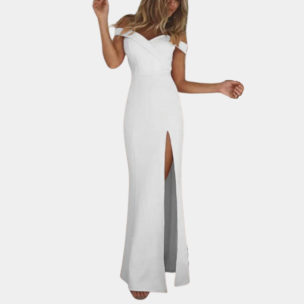 Elena - Elegante off-shoulder zomerjurk voor vrouwen