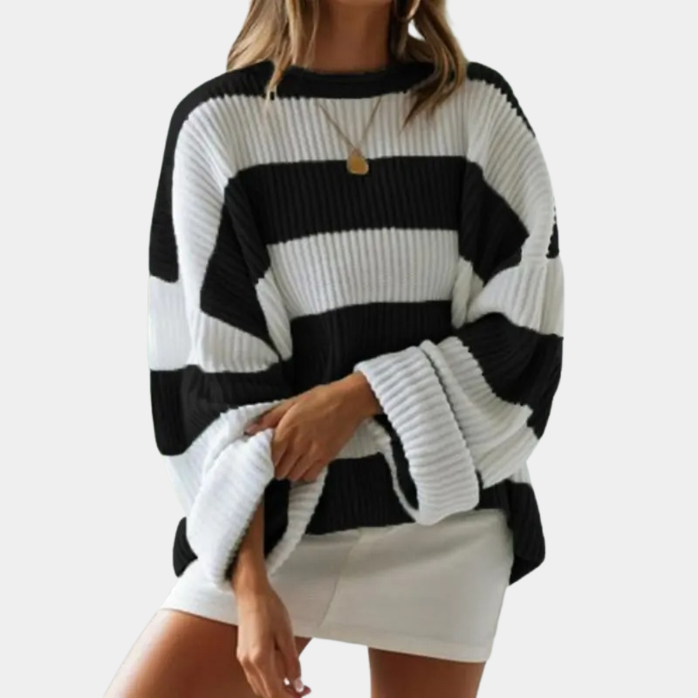 Mathilde - Gestreepte oversized damestrui voor de zomer