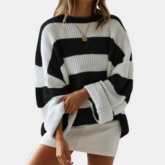 Mathilde - Gestreepte oversized damestrui voor de zomer