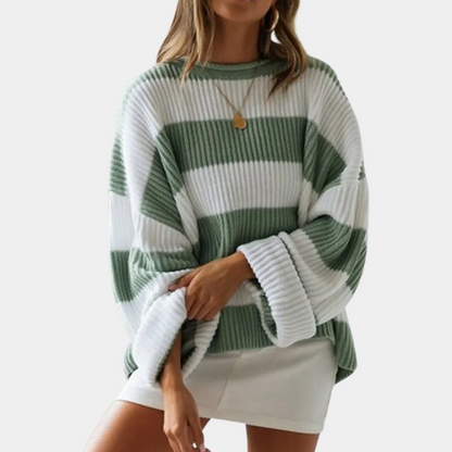 Mathilde - Gestreepte oversized damestrui voor de zomer