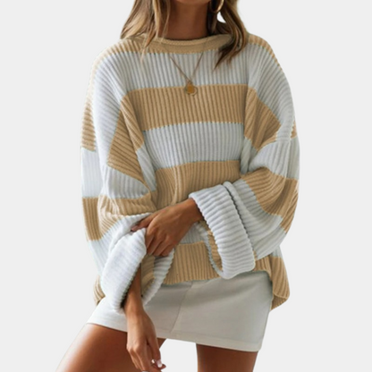 Mathilde - Gestreepte oversized damestrui voor de zomer