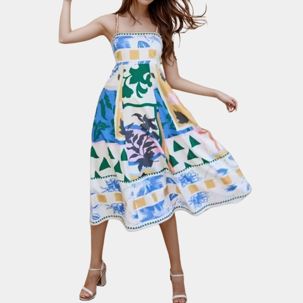 Carrie - Elegante damesjurk met zomerse print