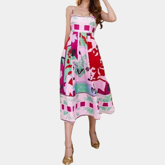 Carrie - Elegante damesjurk met zomerse print