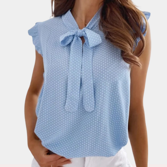 Bella - Stijlvolle zomerblouse met strikkraag voor zonnige dagen