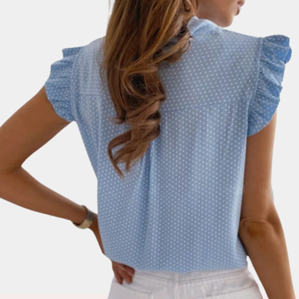 Bella - Stijlvolle zomerblouse met strikkraag voor zonnige dagen
