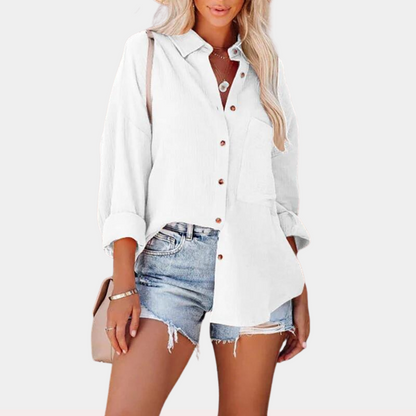 Viviana - Luchtige dames zomerblouse met zak voor zonnige dagen