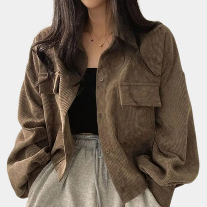 Cleena - Corduroy zomerjas voor dames - Perfect voor Lente en Zomer