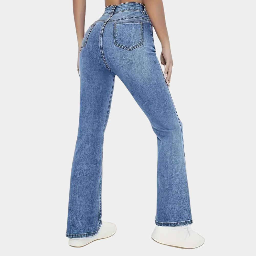 Pippa - Casual damesjeans met hoge taille voor de zomer