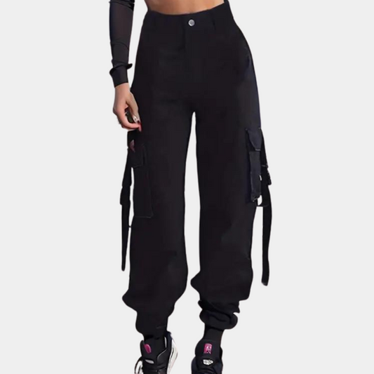 Noemi - Zomerse cargo broek met hoge taille voor dames
