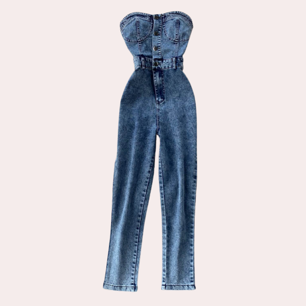 Selma - Strapless zomerse jumpsuit voor dames