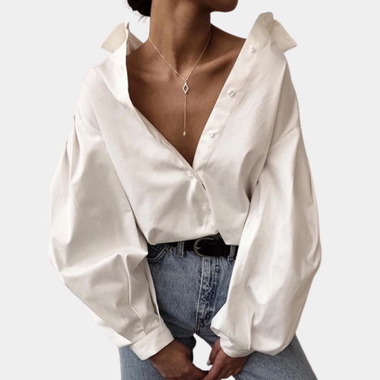 Raimona - Luchtige damesblouse met pofmouwen voor de zomer