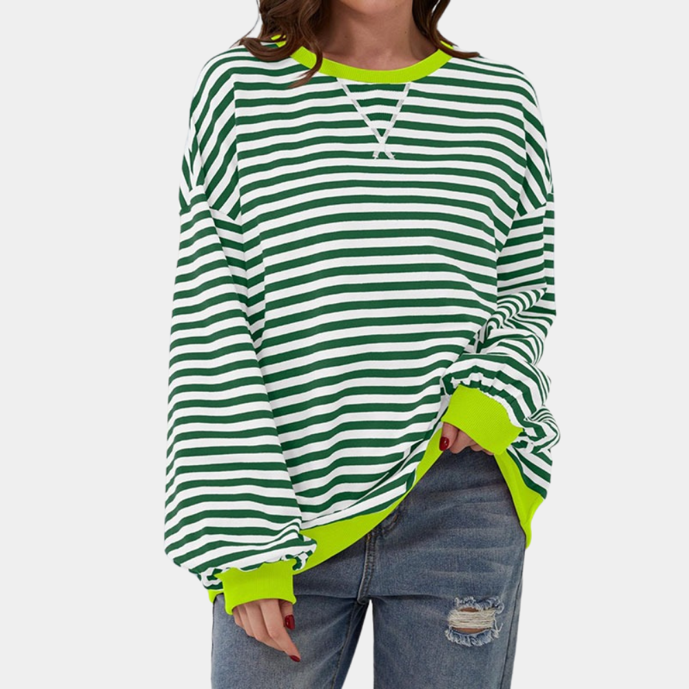 Gioia - Oversized en gestreepte zomerse trui voor dames