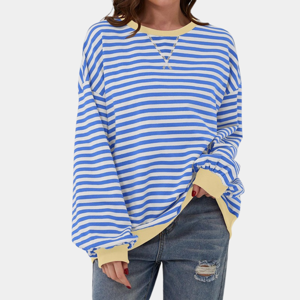Gioia - Oversized en gestreepte zomerse trui voor dames