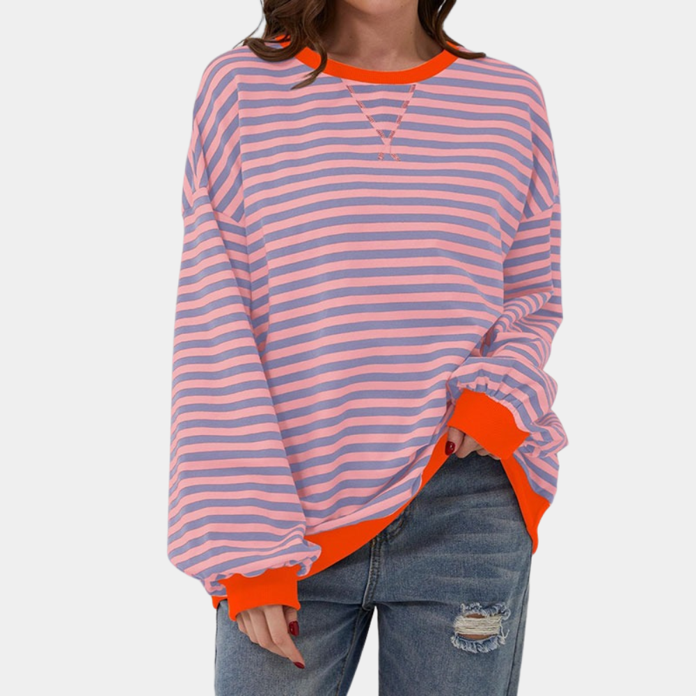 Gioia - Oversized en gestreepte zomerse trui voor dames