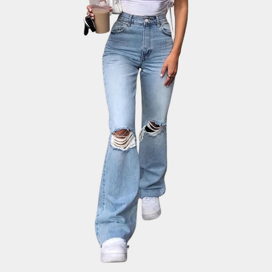 Primavera - Gescheurde damesbroek met hoge taille voor de zomer