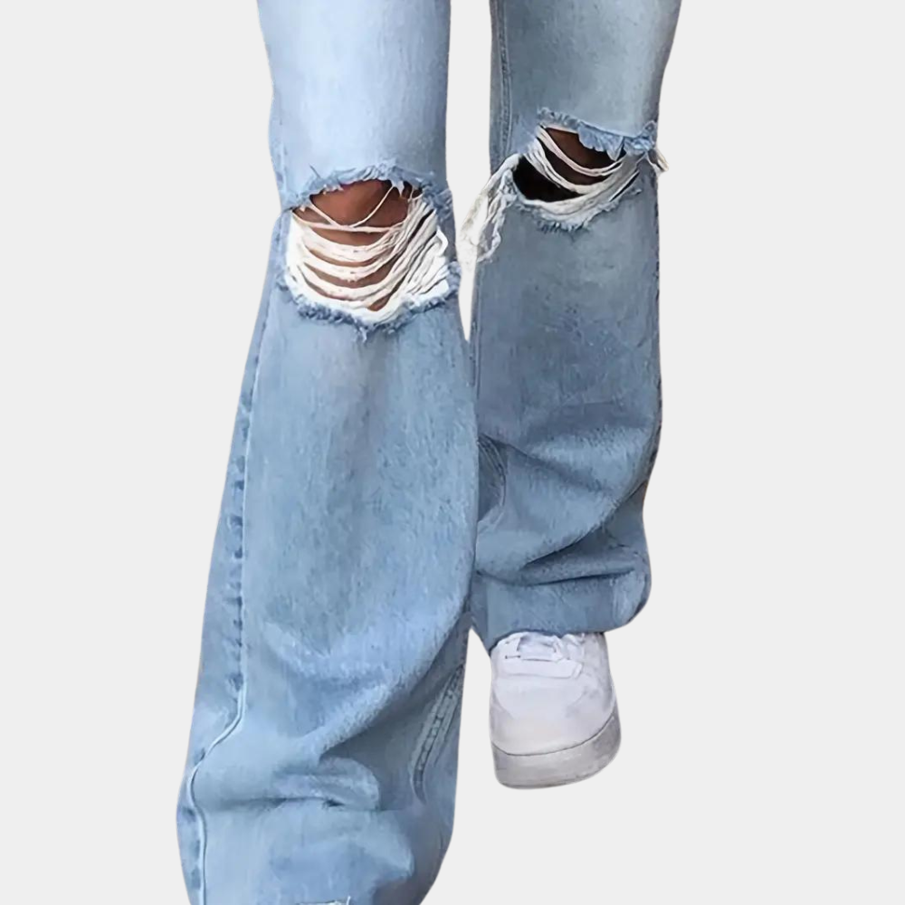 Primavera - Gescheurde damesbroek met hoge taille voor de zomer