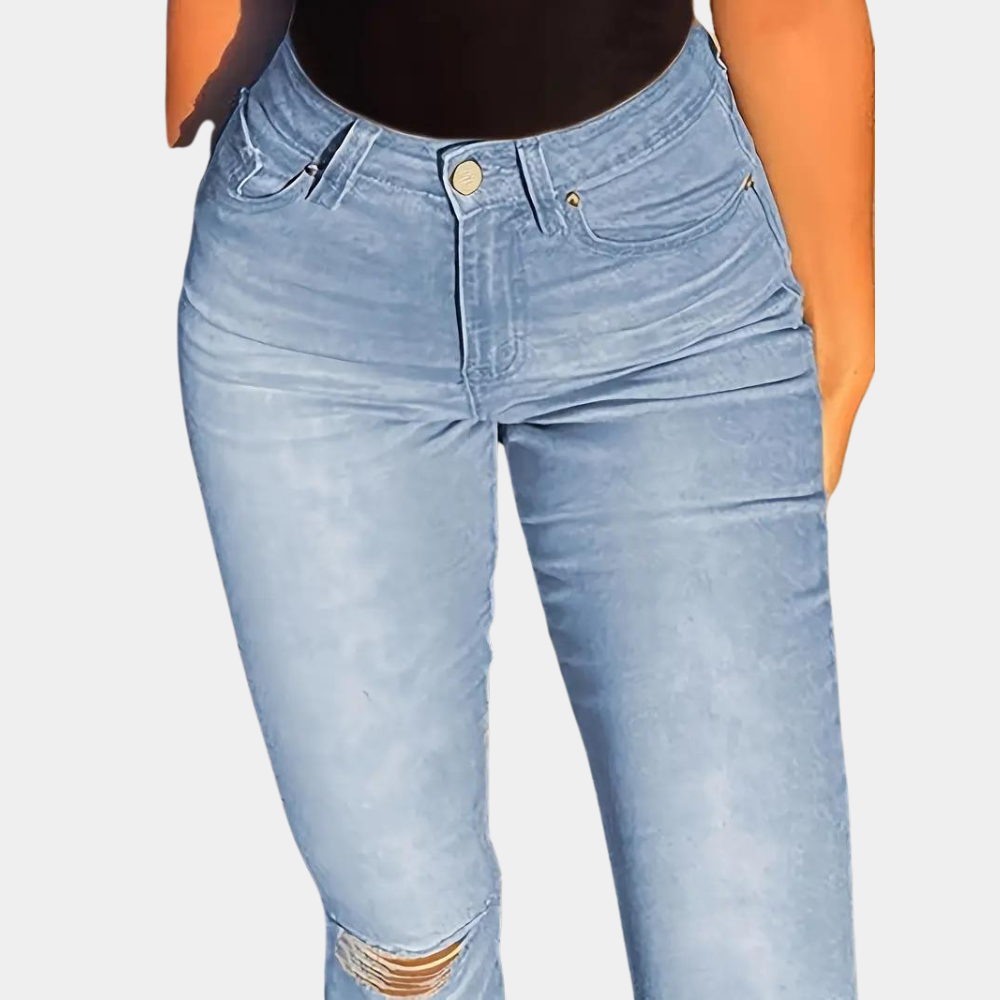 Primavera - Gescheurde damesbroek met hoge taille voor de zomer
