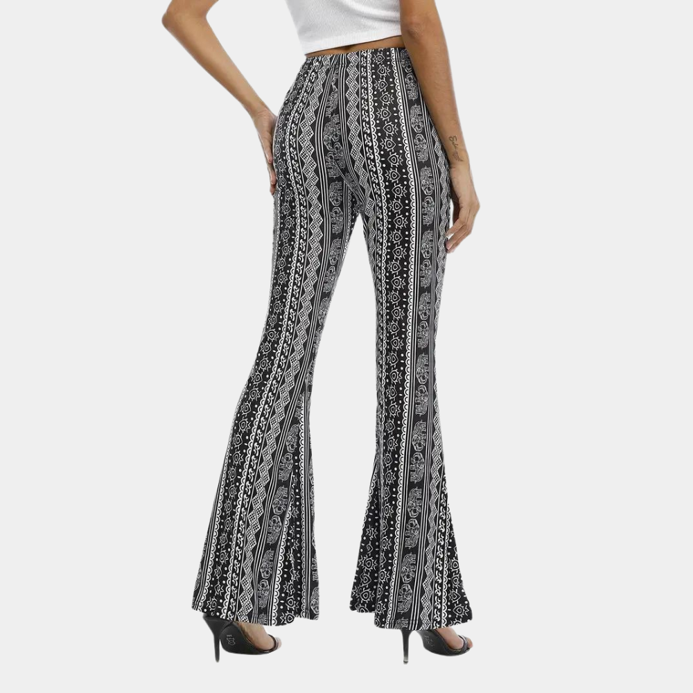 Soleil - Boho stijl uitlopende zomerbroek voor vrouwen